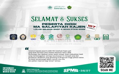 107 Siswa MA Salafiyah Kajen Lolos SNBP dan SPAN-PTKIN 2026, Satu Diterima di Al-Azhar Mesir