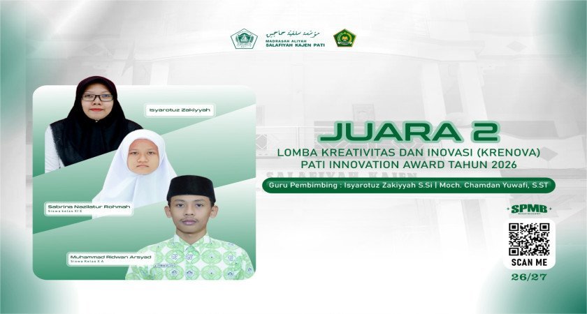 Siswa MA Salafiyah Kajen Raih Juara II Krenova 2026 Lewat Inovasi Kelas Cerdas